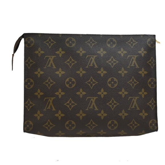 LOUIS VUITTON Poche Toilette 26 Clutch Pouch Bag Monogram Leather - Picture 1 of 16